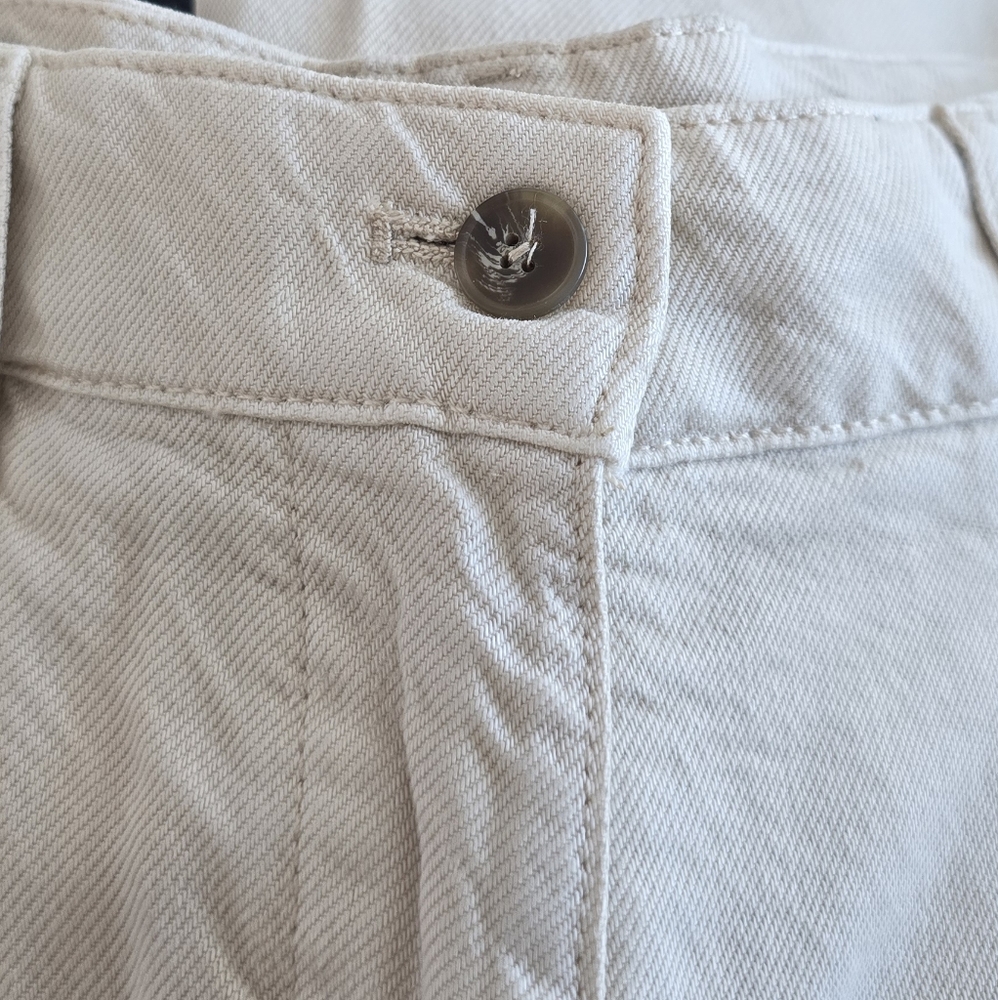 Massimo Dutti Beige 100% Lyocell Loose Fit Trousers - Picture 11 of 12